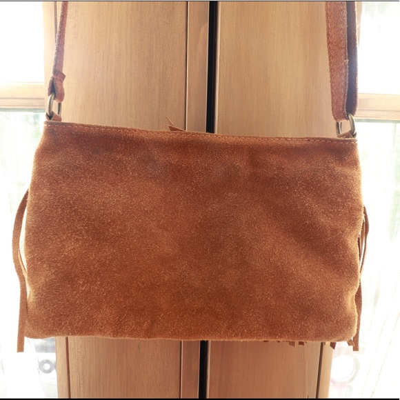Brandy Melville Bags Brown Suede Fringe Bag Poshmark